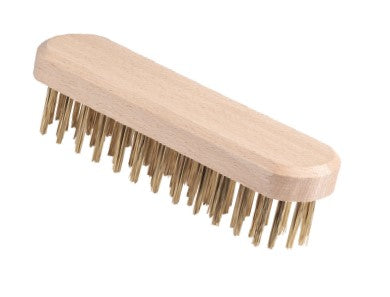 Brosse métal 6 rangs acier laitonné