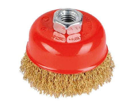 Brosse soucoupe fils ondulés pour meuleuse