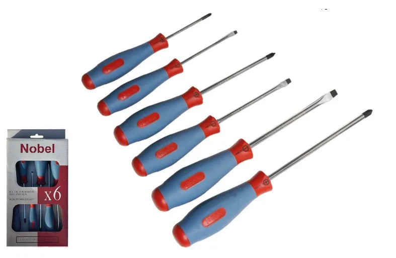 Jeu de tournevis mécanicien 6 pièces fente et Phillips