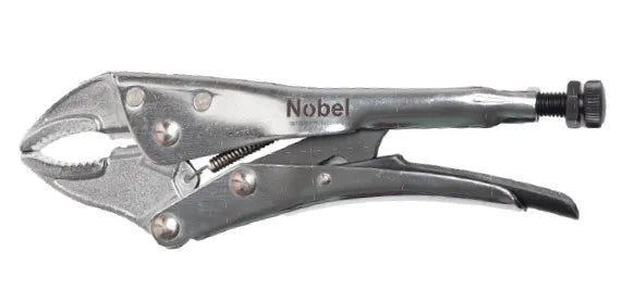Pince-étau renforcée 250 mm en chrome vanadium avec mors concaves, vis de réglage et finition anti-corrosion