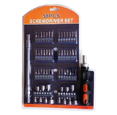 Assortiment d’embouts de vissage 58 pièces avec cliquet et rallonge