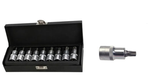 Coffret de douilles Torx mâles 1/2 pouce TX-Star 9 pièces