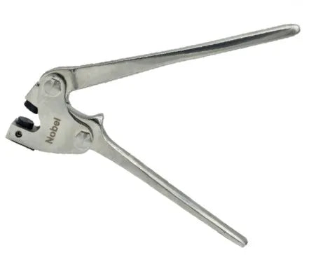 Pince inox à plomber Q-175A pour sertissage de plomb avec matrice ronde