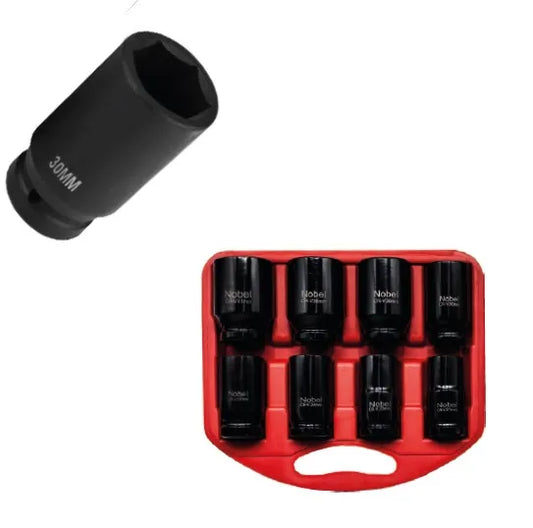 Série de douilles impact 3/4 pouce 6 pans, 8 pièces de 21 à 41 mm