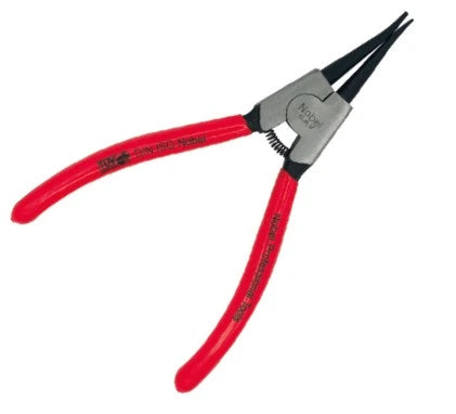 Pince circlips extérieur bec droit Premium 180 mm en chrome vanadium avec gaines PVC
