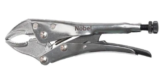 Pince-étau renforcée 250 mm en chrome vanadium avec mors concaves, vis de réglage et finition anti-corrosion
